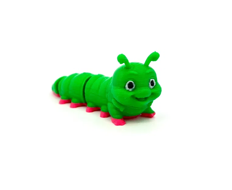 Móc khóa và vật trang trí chú sâu nhỏ linh hoạt - Image 1