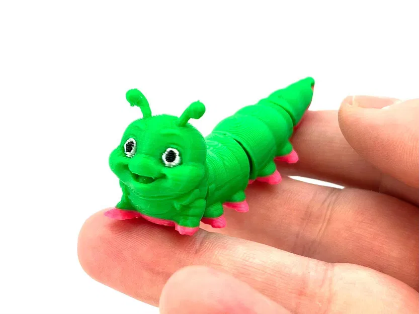 Móc khóa và vật trang trí chú sâu nhỏ linh hoạt - Image 3