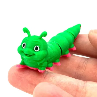 Móc khóa và vật trang trí chú sâu nhỏ linh hoạt