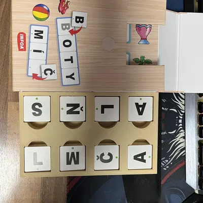 Khay Đựng Thẻ Chữ Cái Giáo Dục Cho Bé (In 3D)