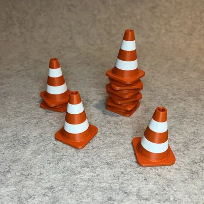 Cọc tiêu giao thông mini cho xe điều khiển từ xa (RC)