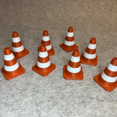 Cọc tiêu giao thông mini cho xe điều khiển từ xa (RC)