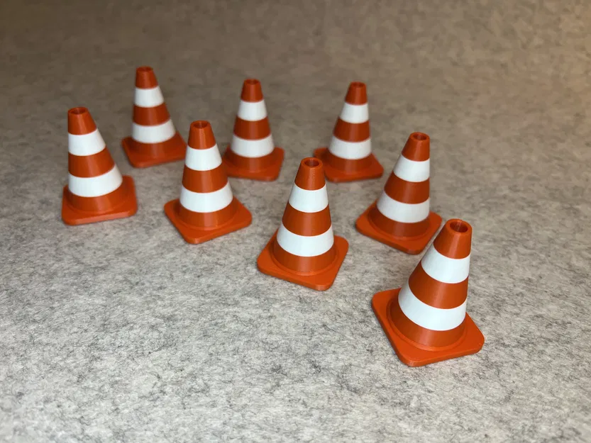 Cọc tiêu giao thông mini cho xe điều khiển từ xa (RC) - Image 4