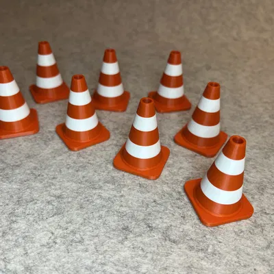 Cọc tiêu giao thông mini cho xe điều khiển từ xa (RC)