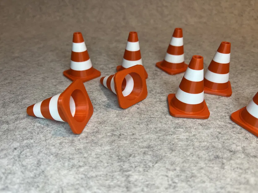 Cọc tiêu giao thông mini cho xe điều khiển từ xa (RC) - Image 5