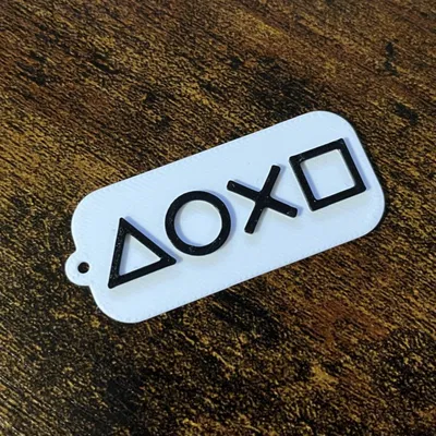 Móc khóa biểu tượng PlayStation 5 - Phụ kiện trang trí gaming độc đáo