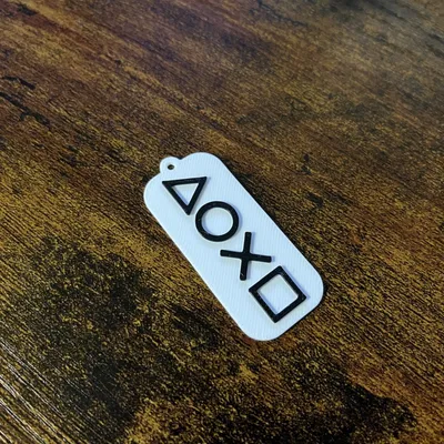 Móc khóa biểu tượng PlayStation 5 - Phụ kiện trang trí gaming độc đáo