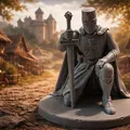 Mô hình 3D hiệp sĩ Templar quỳ gối trang nghiêm - Thumbnail 1