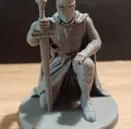 Mô hình 3D hiệp sĩ Templar quỳ gối trang nghiêm - Thumbnail 4