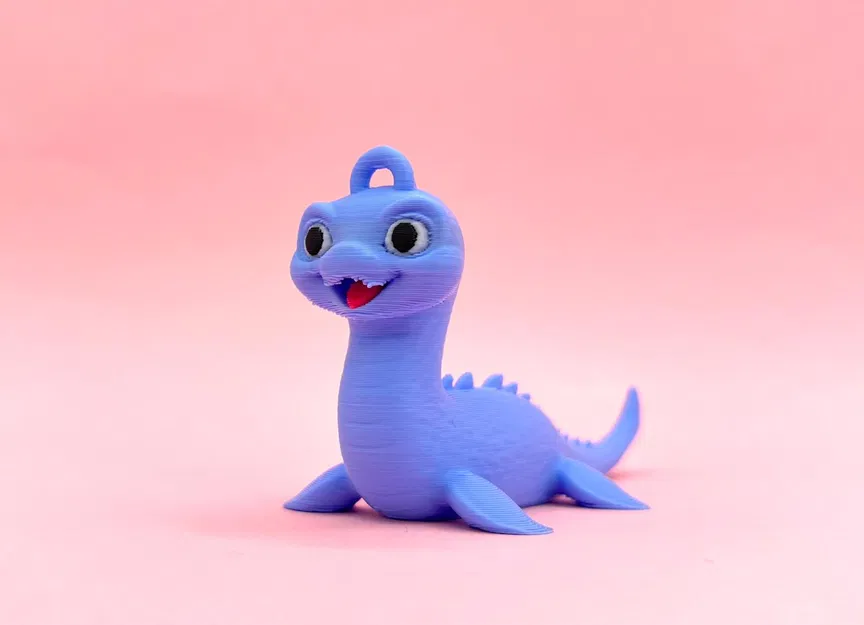 Mô hình Baby Loch Ness monster dạng khớp nối làm móc khóa hoặc trang trí - Image 2