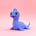 Mô hình Baby Loch Ness monster dạng khớp nối làm móc khóa hoặc trang trí - Thumbnail 2