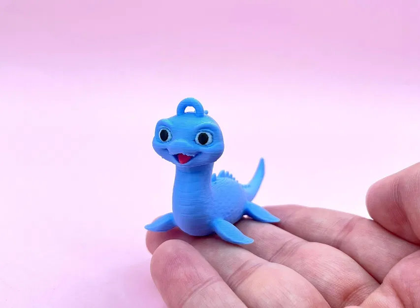 Mô hình Baby Loch Ness monster dạng khớp nối làm móc khóa hoặc trang trí - Image 4
