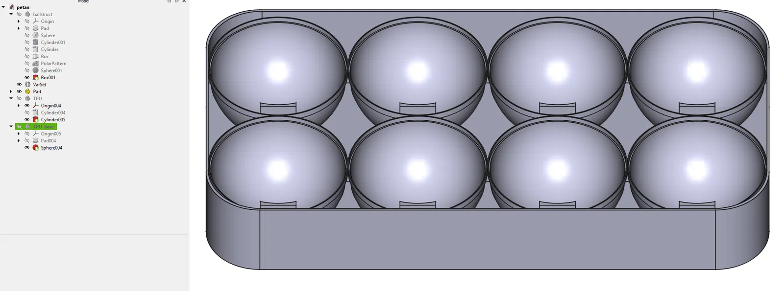 Hộp đựng parametric cho bi petanque - Phần đáy - Image 2
