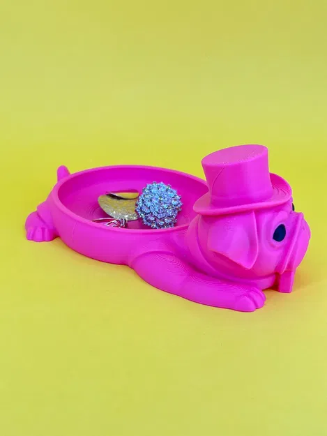 Khay đựng trang sức hình chú Pug quý ông - Image 2