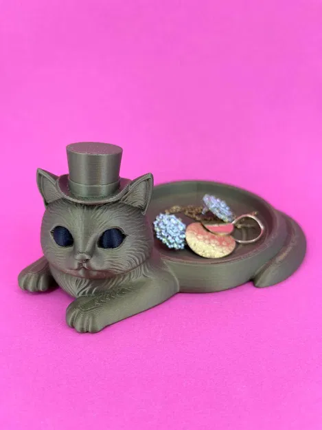 Khay đựng trang sức hình chú mèo quý ông - Image 1