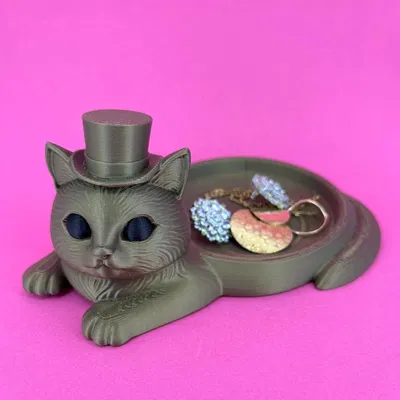 Khay đựng trang sức hình chú mèo quý ông