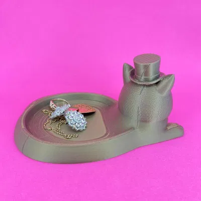 Khay đựng trang sức hình chú mèo quý ông