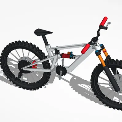 Mô hình xe đạp địa hình (Mountain Bike) chi tiết cho dân chơi 3D