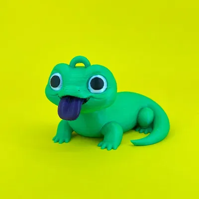 Mô hình chú thằn lằn con dùng làm đồ chơi hoặc móc khóa