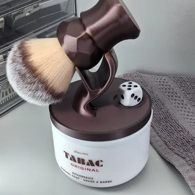 Nắp đậy hũ xà phòng TABAC kèm giá đỡ cọ cạo râu và khay để xúc xắc