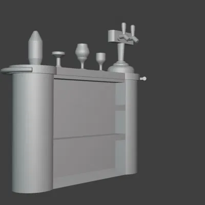 Mô hình quầy bar và vòi bia 3D cho sa bàn, đường tàu hỏa