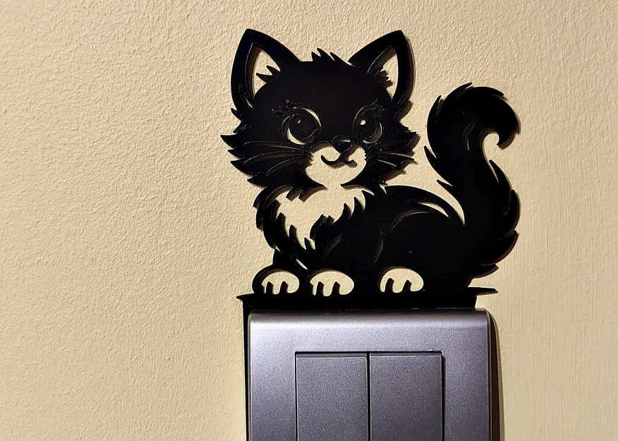 Trang trí công tắc đèn – Mèo 4 - Image 2