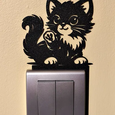 Phụ kiện trang trí công tắc đèn – Mèo (Mẫu 6)