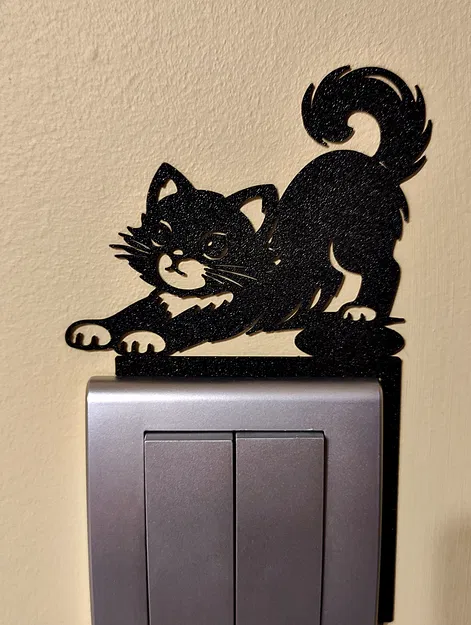 Miếng trang trí công tắc đèn – Hình chú mèo (Cat 5) - Image 2
