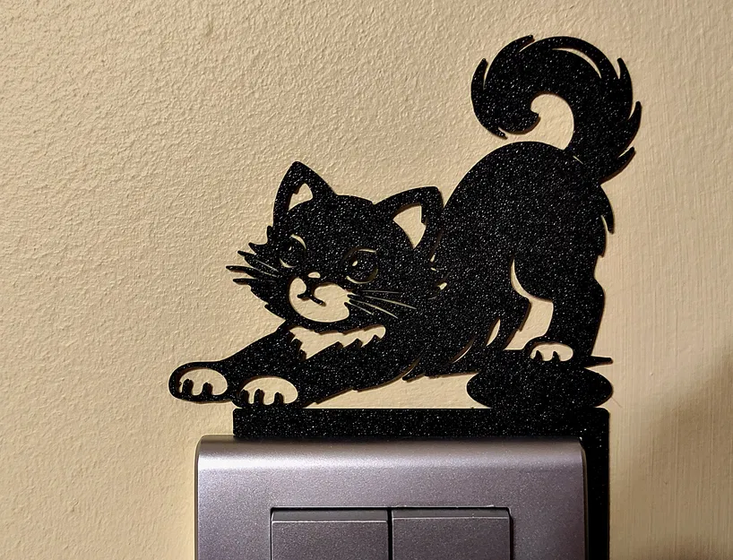 Miếng trang trí công tắc đèn – Hình chú mèo (Cat 5) - Image 3