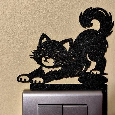 Miếng trang trí công tắc đèn – Hình chú mèo (Cat 5)