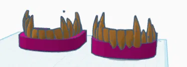 Mô hình răng nanh giả in 3D cho Cosplay Nữ hoàng Quỷ cực chất - Image 1