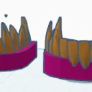 Mô hình răng nanh giả in 3D cho Cosplay Nữ hoàng Quỷ cực chất