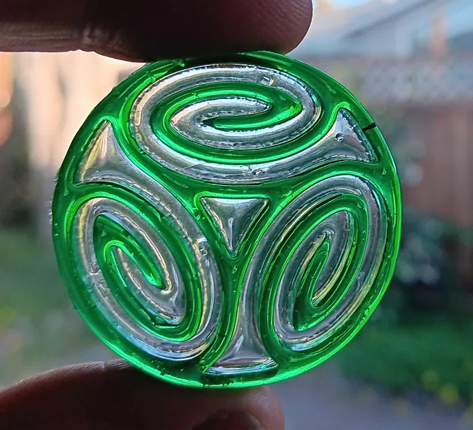 Vật mẫu (master) để đúc khuôn silicone cho họa tiết resin triskelion - Image 1