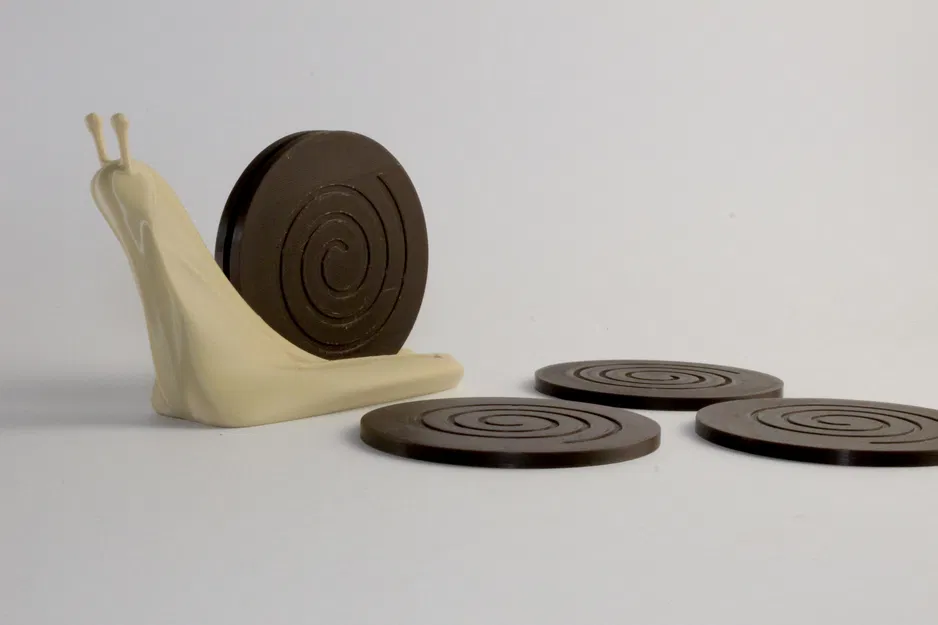 Bộ đế lót ly hình ốc sên Snail Coaster Holder độc đáo - Image 2