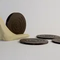 Bộ đế lót ly hình ốc sên Snail Coaster Holder độc đáo - Thumbnail 2