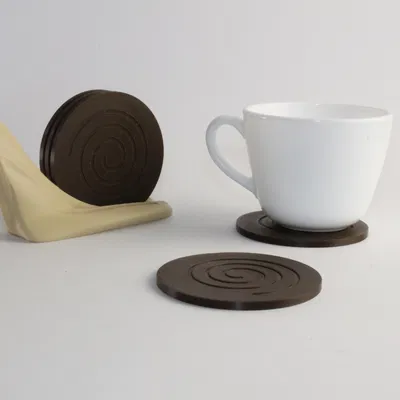 Bộ đế lót ly hình ốc sên Snail Coaster Holder độc đáo