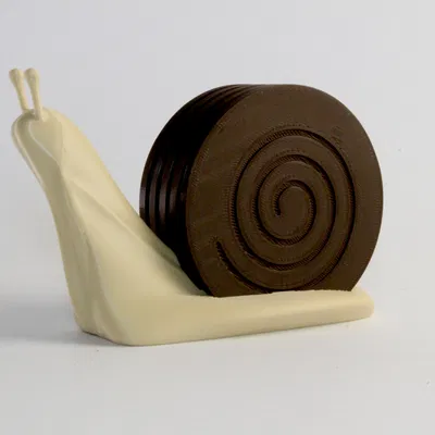 Bộ đế lót ly hình ốc sên Snail Coaster Holder độc đáo