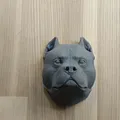 Mô hình trang trí treo tường đầu chó American Bully in 3D - Thumbnail 2