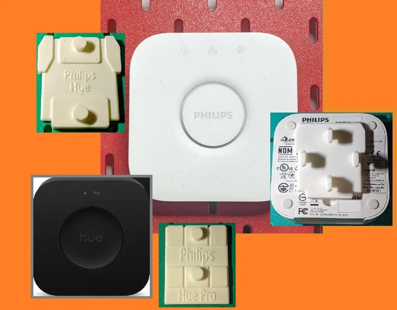 Ngàm gắn Skadis cho Philips Hue Bridge / Bridge Pro Hub - Image 1