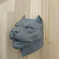 Mô hình treo tường đầu chó Pitbull cực chất trang trí nhà cửa - Thumbnail 2