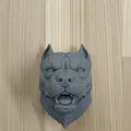 Mô hình treo tường đầu chó Pitbull cực chất trang trí nhà cửa - Thumbnail 3