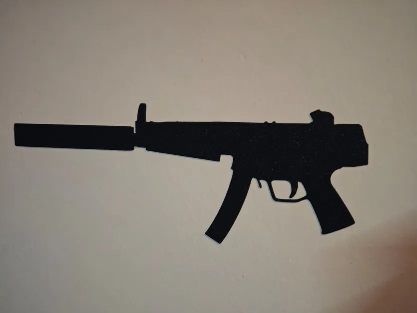 Mô hình MP5 9mm không báng súng (Dạng bóng 2D) - Image 1