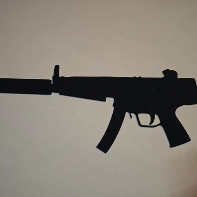 Mô hình MP5 9mm không báng súng (Dạng bóng 2D)