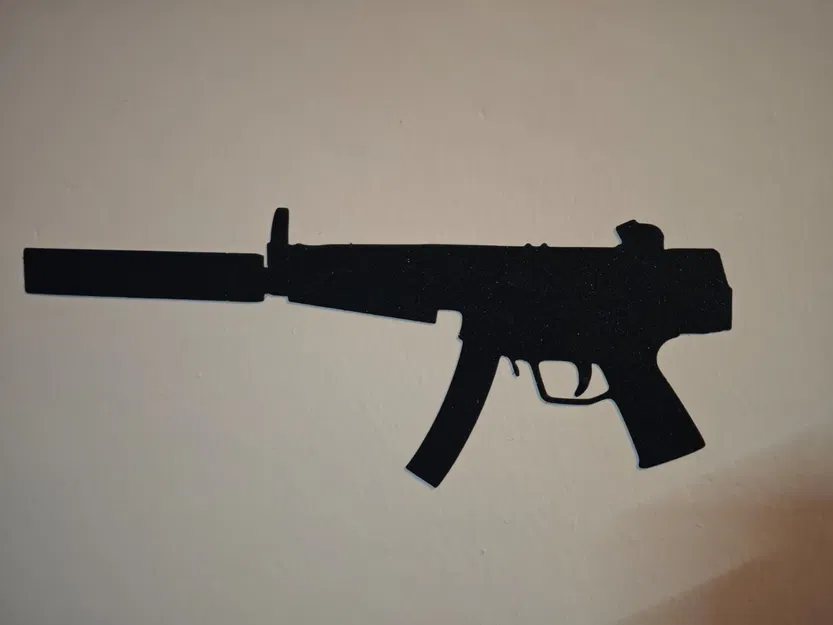 Mô hình MP5 9mm không báng súng (Dạng bóng 2D) - Image 2