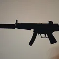 Mô hình MP5 9mm không báng súng (Dạng bóng 2D) - Thumbnail 2