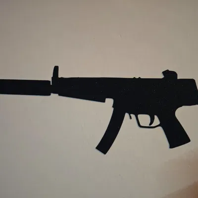 Mô hình MP5 9mm không báng súng (Dạng bóng 2D)