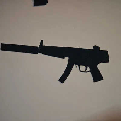 Mô hình MP5 9mm không báng súng (Dạng bóng 2D)