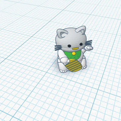 Mô hình 3D mèo Kitty Meow Meow cực dễ thương để trang trí bàn học