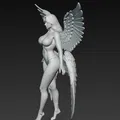 Mô hình nữ thiên thần quyến rũ 4 cánh in 3D cực sắc nét - Thumbnail 2