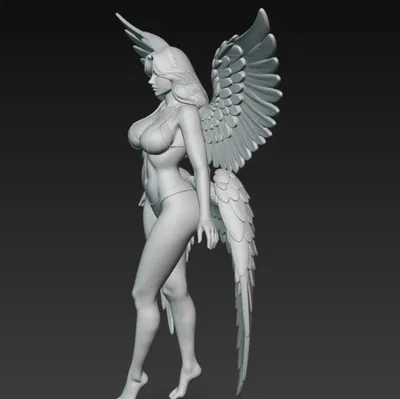 Mô hình nữ thiên thần quyến rũ 4 cánh in 3D cực sắc nét